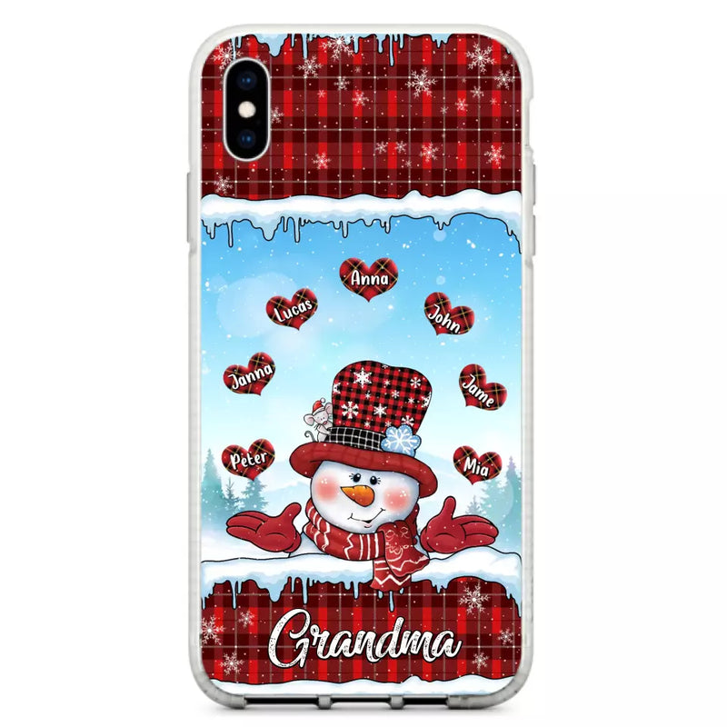 Custom Personalized Grandma Children Phone Case - Christmas Gift For Grandma/ Mom - Upto 7 Kids - Case For iPhone/ Samsung