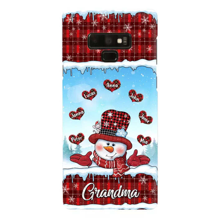 Custom Personalized Grandma Children Phone Case - Christmas Gift For Grandma/ Mom - Upto 7 Kids - Case For iPhone/ Samsung