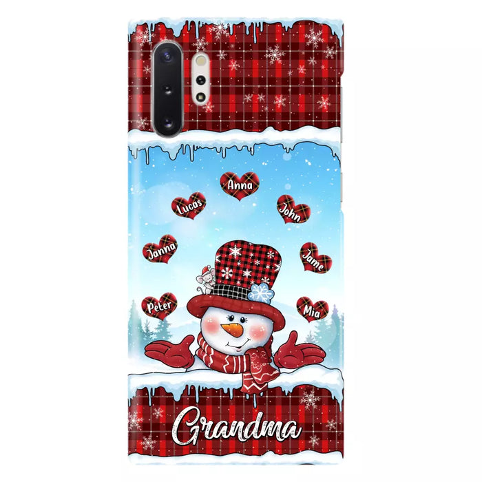 Custom Personalized Grandma Children Phone Case - Christmas Gift For Grandma/ Mom - Upto 7 Kids - Case For iPhone/ Samsung