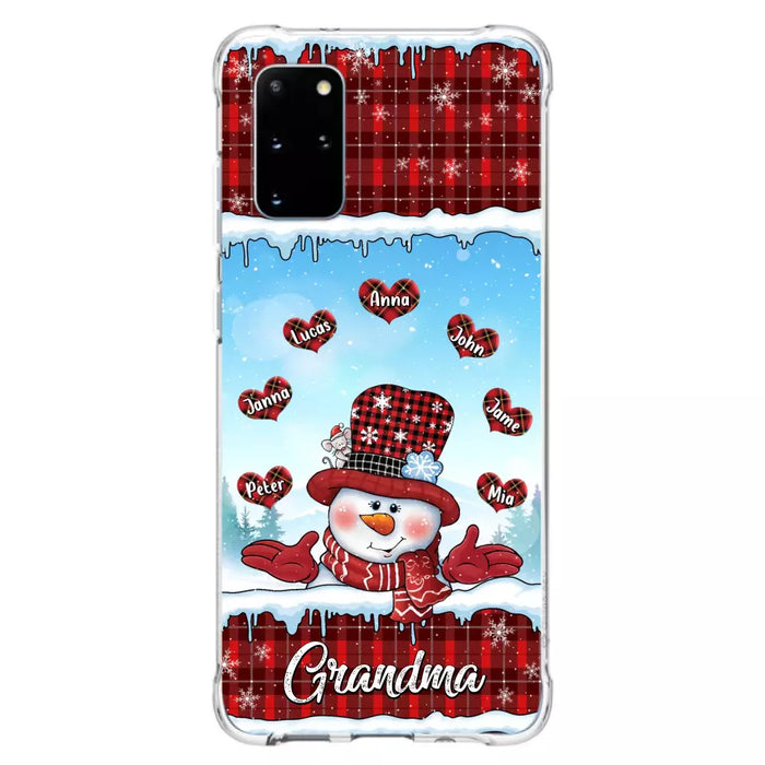 Custom Personalized Grandma Children Phone Case - Christmas Gift For Grandma/ Mom - Upto 7 Kids - Case For iPhone/ Samsung