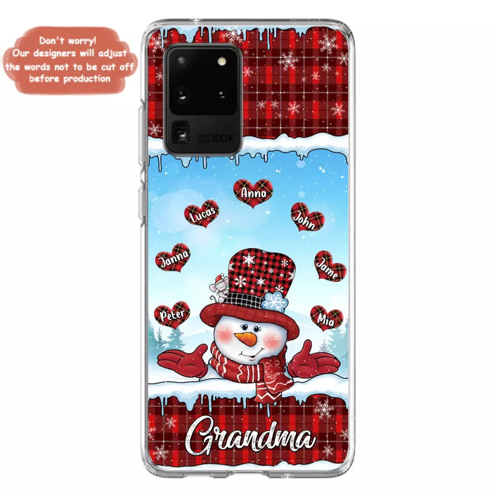 Custom Personalized Grandma Children Phone Case - Christmas Gift For Grandma/ Mom - Upto 7 Kids - Case For iPhone/ Samsung