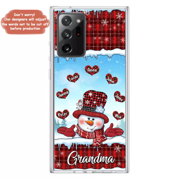 Custom Personalized Grandma Children Phone Case - Christmas Gift For Grandma/ Mom - Upto 7 Kids - Case For iPhone/ Samsung