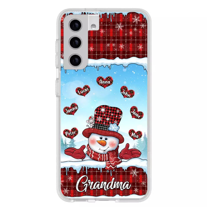 Custom Personalized Grandma Children Phone Case - Christmas Gift For Grandma/ Mom - Upto 7 Kids - Case For iPhone/ Samsung