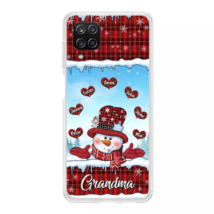 Custom Personalized Grandma Children Phone Case - Christmas Gift For Grandma/ Mom - Upto 7 Kids - Case For iPhone/ Samsung