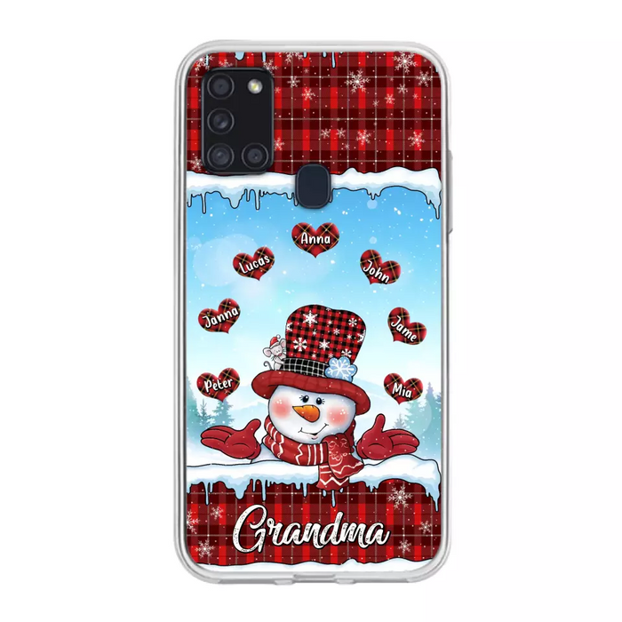 Custom Personalized Grandma Children Phone Case - Christmas Gift For Grandma/ Mom - Upto 7 Kids - Case For iPhone/ Samsung