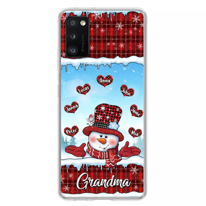 Custom Personalized Grandma Children Phone Case - Christmas Gift For Grandma/ Mom - Upto 7 Kids - Case For iPhone/ Samsung