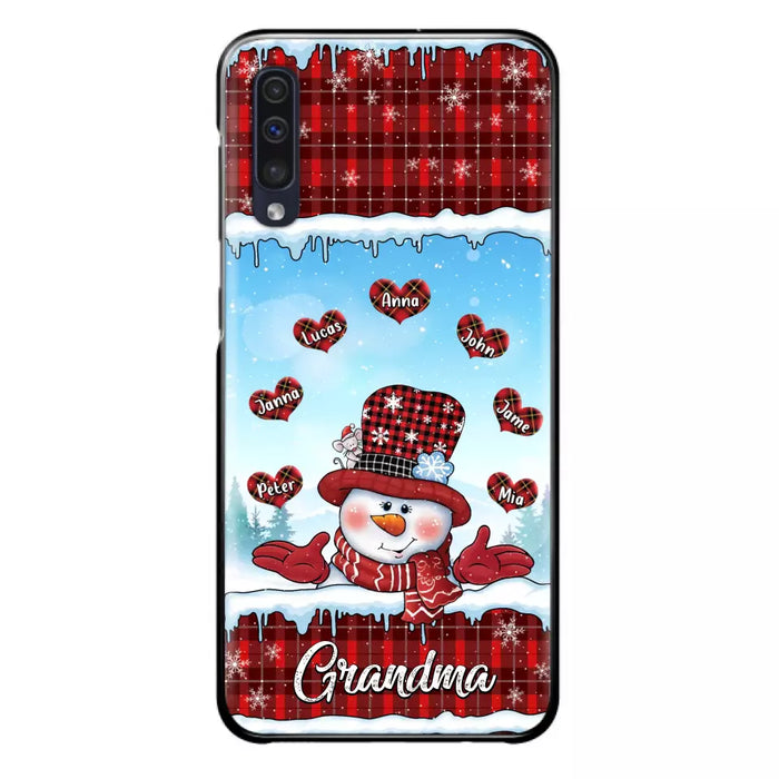 Custom Personalized Grandma Children Phone Case - Christmas Gift For Grandma/ Mom - Upto 7 Kids - Case For iPhone/ Samsung