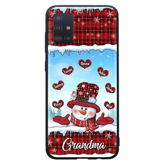 Custom Personalized Grandma Children Phone Case - Christmas Gift For Grandma/ Mom - Upto 7 Kids - Case For iPhone/ Samsung