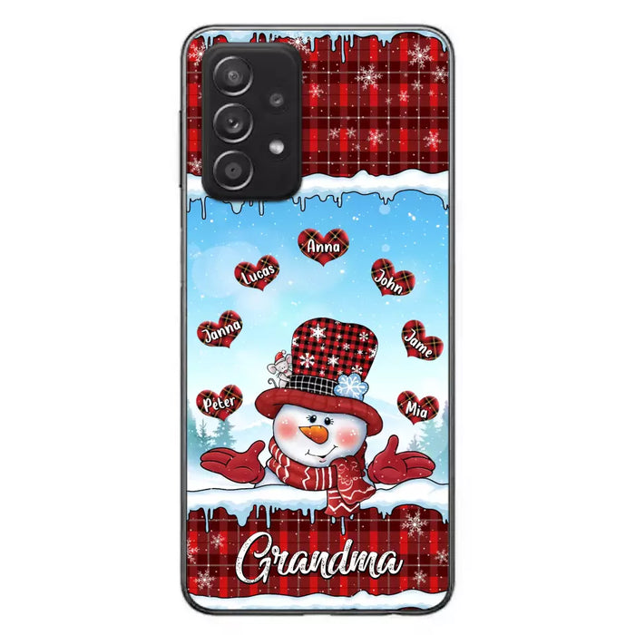 Custom Personalized Grandma Children Phone Case - Christmas Gift For Grandma/ Mom - Upto 7 Kids - Case For iPhone/ Samsung