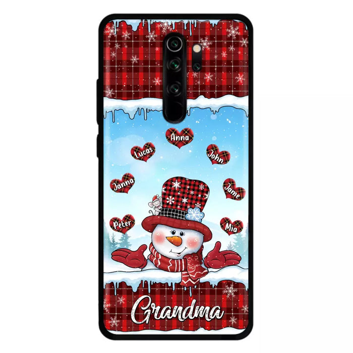 Custom Personalized Grandma Children Phone Case - Christmas Gift For Grandma/ Mom - Upto 7 Kids - Case For Xiaomi/ Oppo/ Huawei