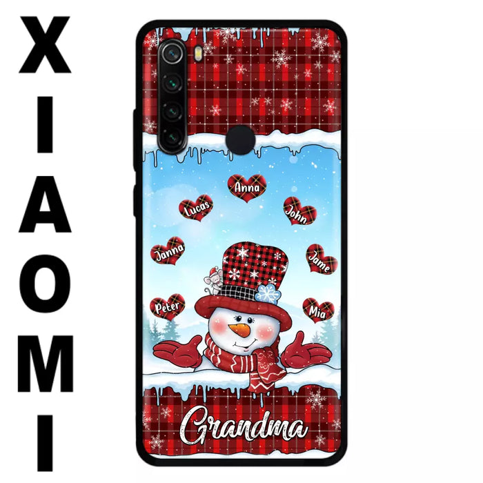 Custom Personalized Grandma Children Phone Case - Christmas Gift For Grandma/ Mom - Upto 7 Kids - Case For Xiaomi/ Oppo/ Huawei