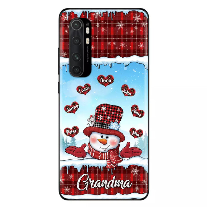 Custom Personalized Grandma Children Phone Case - Christmas Gift For Grandma/ Mom - Upto 7 Kids - Case For Xiaomi/ Oppo/ Huawei