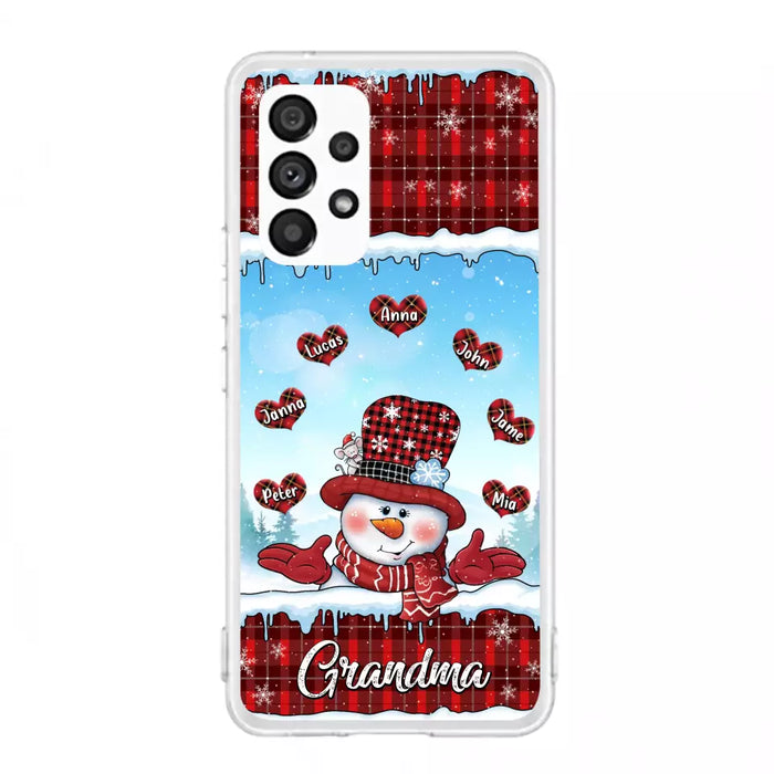 Custom Personalized Grandma Children Phone Case - Christmas Gift For Grandma/ Mom - Upto 7 Kids - Case For iPhone/ Samsung