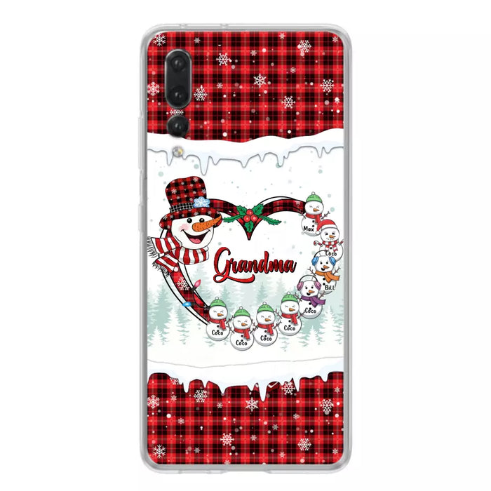 Custom Personalized Christmas Grandma Children Phone Case - Gift For Grandma/ Mom - Upto 8 Kids - Case For Xiaomi/ Oppo/ Huawei