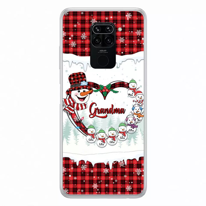 Custom Personalized Christmas Grandma Children Phone Case - Gift For Grandma/ Mom - Upto 8 Kids - Case For Xiaomi/ Oppo/ Huawei