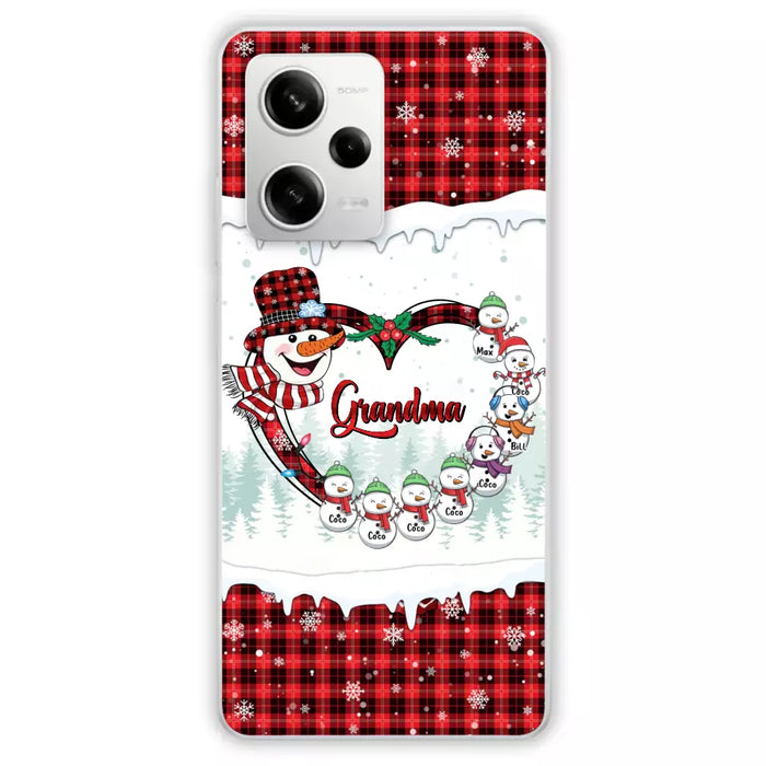 Custom Personalized Christmas Grandma Children Phone Case - Gift For Grandma/ Mom - Upto 8 Kids - Case For Xiaomi/ Oppo/ Huawei