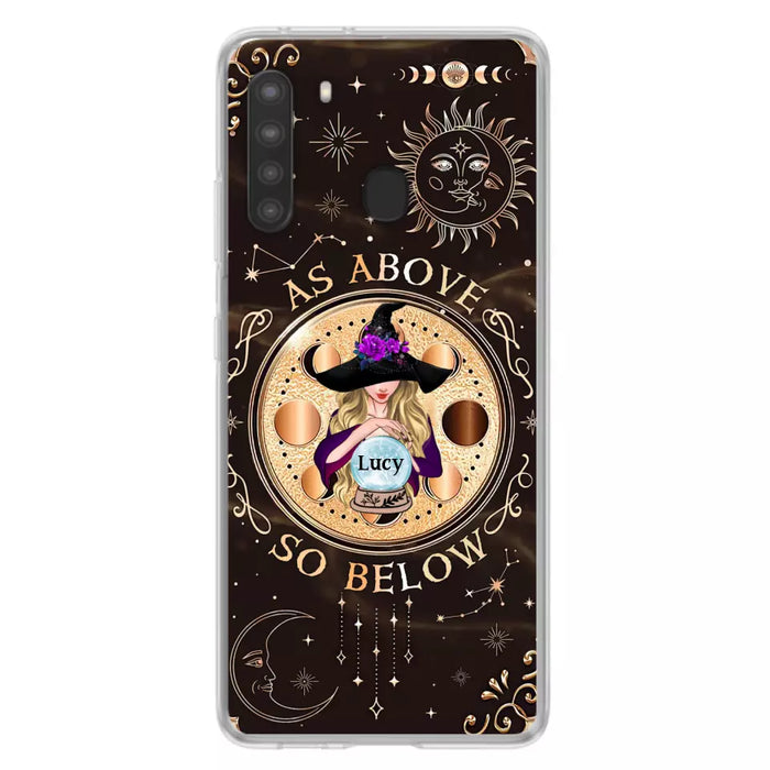 Custom Personalized Witch Phone Case - Gift Idea For Halloween Day - As Above So Below - Case For iPhone/Samsung