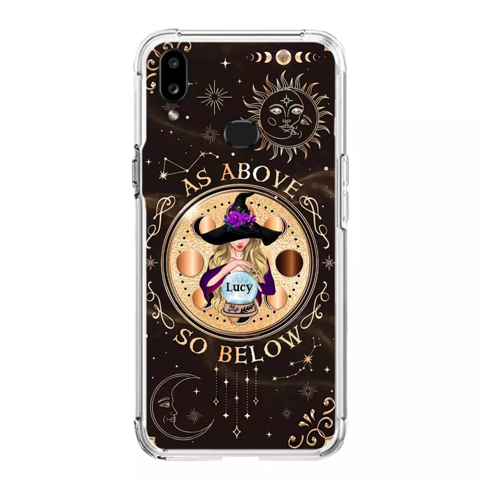 Custom Personalized Witch Phone Case - Gift Idea For Halloween Day - As Above So Below - Case For iPhone/Samsung