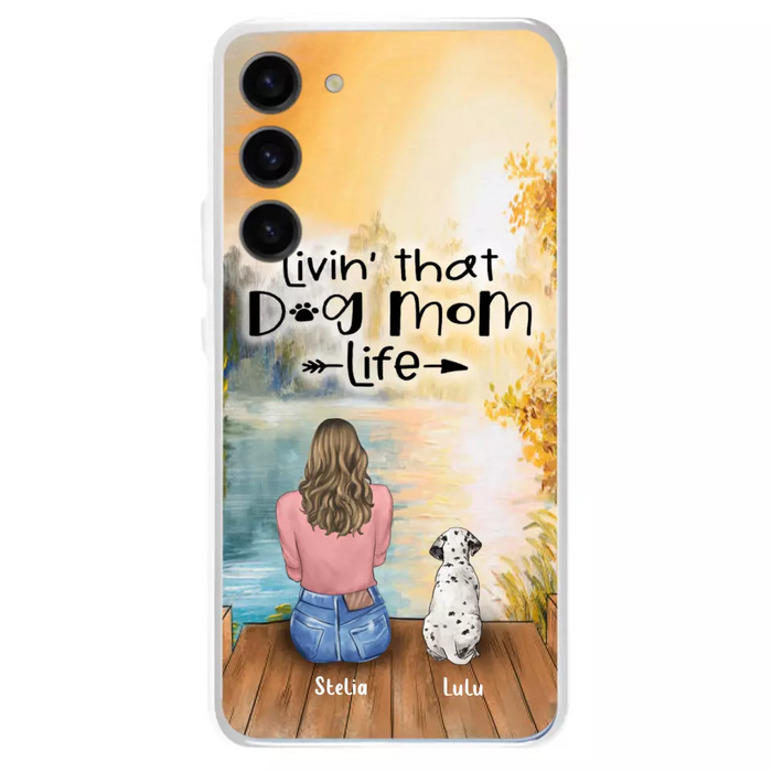 Custom Personalized Dog Mom Phone Case - Gift for Dog Lovers - iPhone & Samsung Case with upto 4 Dogs