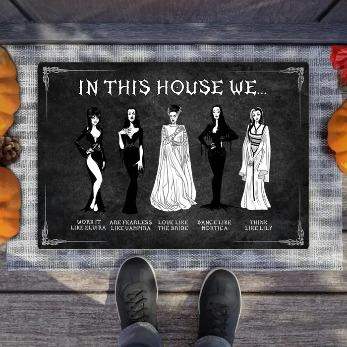 Custom Personalized Horizontal Poster Gift Idea For Halloween - In This House We Love Like The Bride