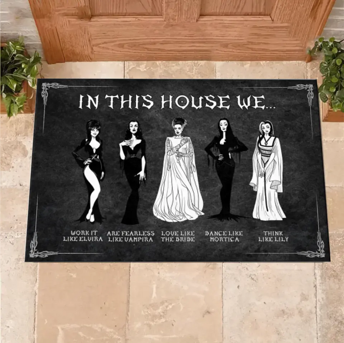 Custom Personalized Horizontal Poster Gift Idea For Halloween - In This House We Love Like The Bride