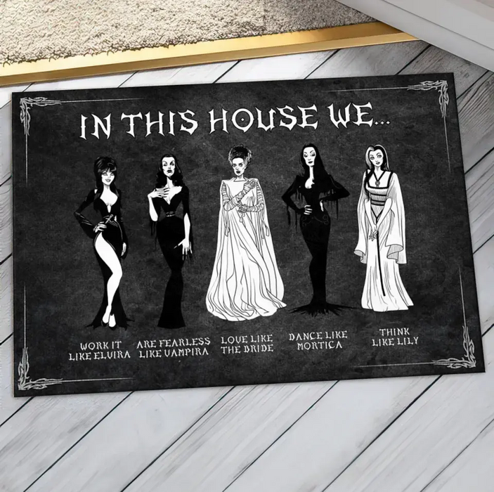 Custom Personalized Horizontal Poster Gift Idea For Halloween - In This House We Love Like The Bride