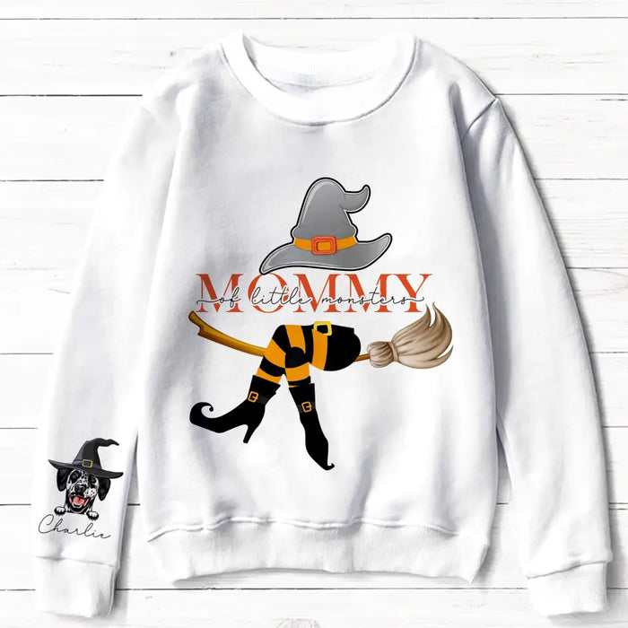 Custom Personalized Mommy Of Little Monsters  AOP Sweater - Upto 6 Dogs - Halloween Gift Idea For Dog Mom