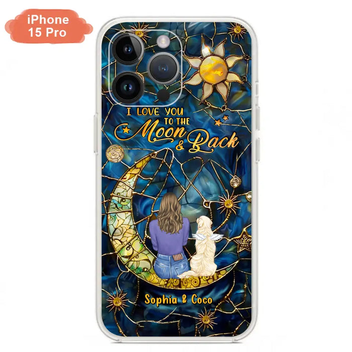 Custom Personalized Memorial Pet Phone Case - Memorial Gift Idea For Pet Lover - Case For iPhone/ Samsung - I Love You To The Moon & Back