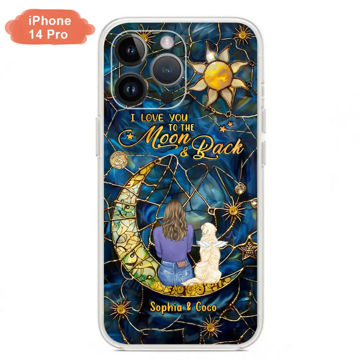 Custom Personalized Memorial Pet Phone Case - Memorial Gift Idea For Pet Lover - Case For iPhone/ Samsung - I Love You To The Moon & Back