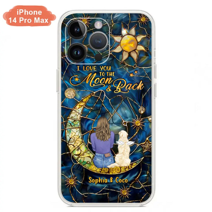 Custom Personalized Memorial Pet Phone Case - Memorial Gift Idea For Pet Lover - Case For iPhone/ Samsung - I Love You To The Moon & Back