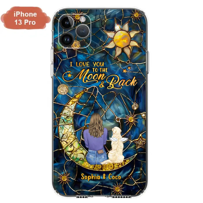 Custom Personalized Memorial Pet Phone Case - Memorial Gift Idea For Pet Lover - Case For iPhone/ Samsung - I Love You To The Moon & Back