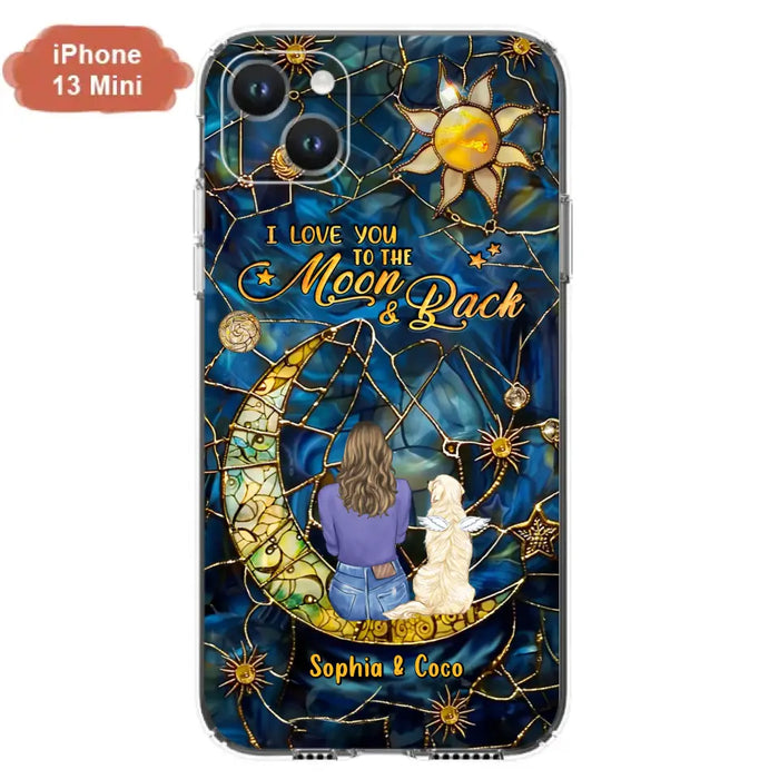 Custom Personalized Memorial Pet Phone Case - Memorial Gift Idea For Pet Lover - Case For iPhone/ Samsung - I Love You To The Moon & Back