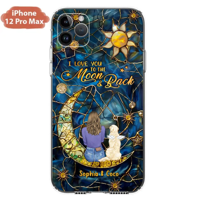 Custom Personalized Memorial Pet Phone Case - Memorial Gift Idea For Pet Lover - Case For iPhone/ Samsung - I Love You To The Moon & Back