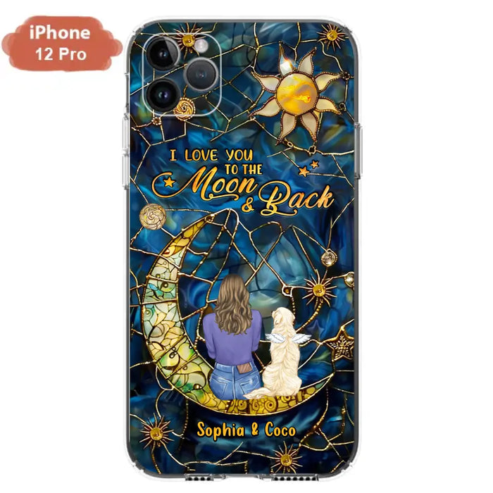 Custom Personalized Memorial Pet Phone Case - Memorial Gift Idea For Pet Lover - Case For iPhone/ Samsung - I Love You To The Moon & Back