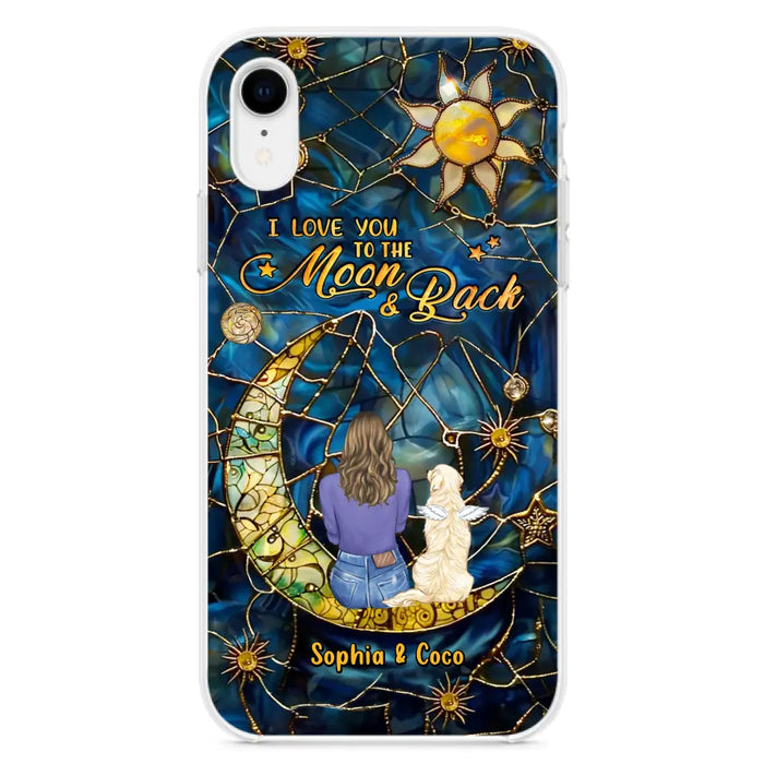 Custom Personalized Memorial Pet Phone Case - Memorial Gift Idea For Pet Lover - Case For iPhone/ Samsung - I Love You To The Moon & Back