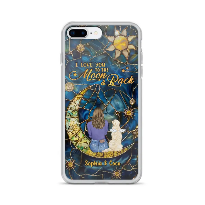 Custom Personalized Memorial Pet Phone Case - Memorial Gift Idea For Pet Lover - Case For iPhone/ Samsung - I Love You To The Moon & Back