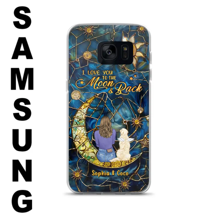 Custom Personalized Memorial Pet Phone Case - Memorial Gift Idea For Pet Lover - Case For iPhone/ Samsung - I Love You To The Moon & Back