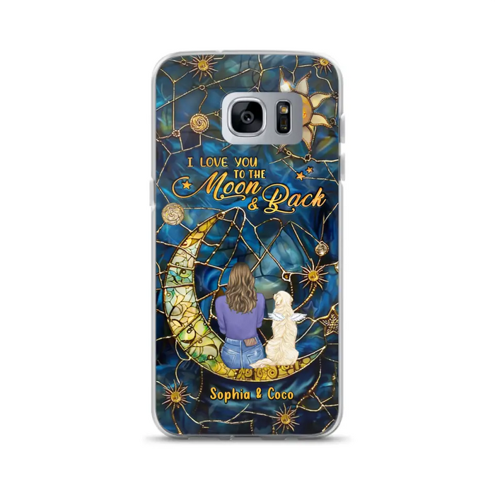 Custom Personalized Memorial Pet Phone Case - Memorial Gift Idea For Pet Lover - Case For iPhone/ Samsung - I Love You To The Moon & Back