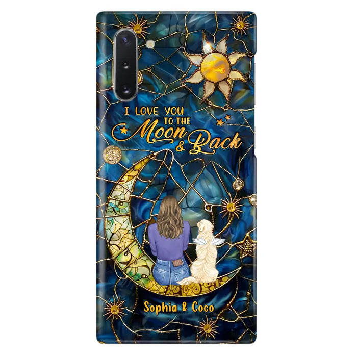 Custom Personalized Memorial Pet Phone Case - Memorial Gift Idea For Pet Lover - Case For iPhone/ Samsung - I Love You To The Moon & Back