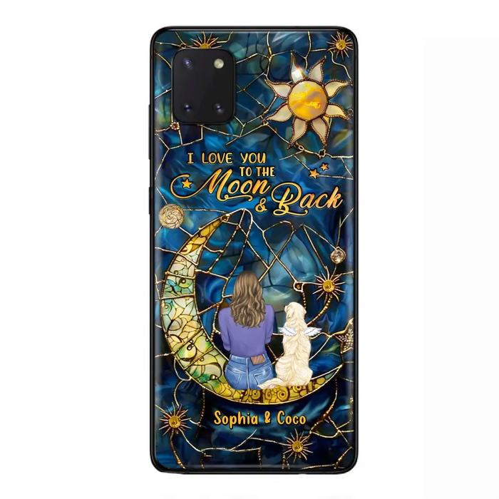 Custom Personalized Memorial Pet Phone Case - Memorial Gift Idea For Pet Lover - Case For iPhone/ Samsung - I Love You To The Moon & Back