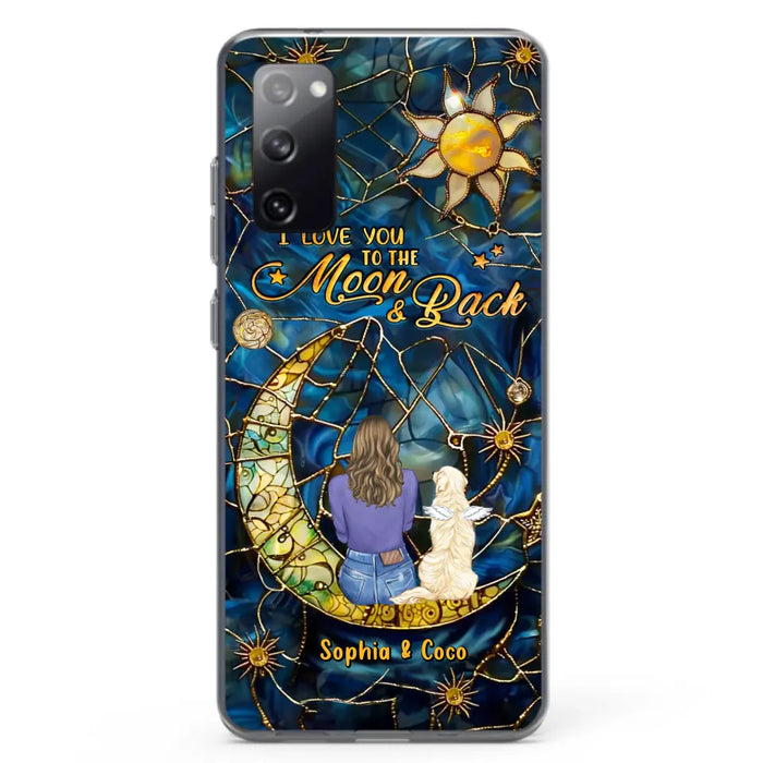 Custom Personalized Memorial Pet Phone Case - Memorial Gift Idea For Pet Lover - Case For iPhone/ Samsung - I Love You To The Moon & Back