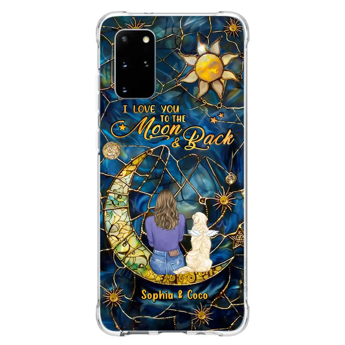 Custom Personalized Memorial Pet Phone Case - Memorial Gift Idea For Pet Lover - Case For iPhone/ Samsung - I Love You To The Moon & Back