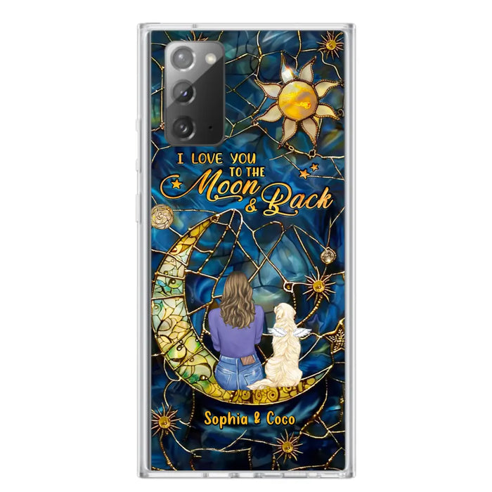 Custom Personalized Memorial Pet Phone Case - Memorial Gift Idea For Pet Lover - Case For iPhone/ Samsung - I Love You To The Moon & Back