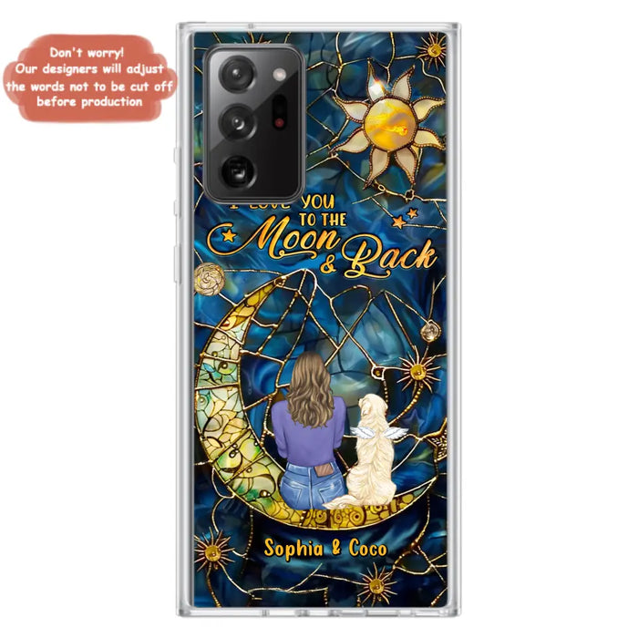 Custom Personalized Memorial Pet Phone Case - Memorial Gift Idea For Pet Lover - Case For iPhone/ Samsung - I Love You To The Moon & Back