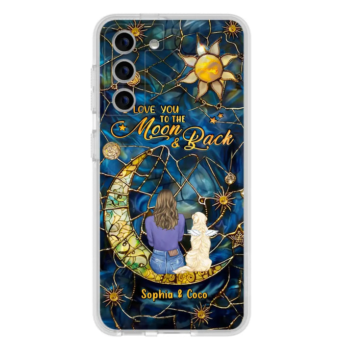 Custom Personalized Memorial Pet Phone Case - Memorial Gift Idea For Pet Lover - Case For iPhone/ Samsung - I Love You To The Moon & Back