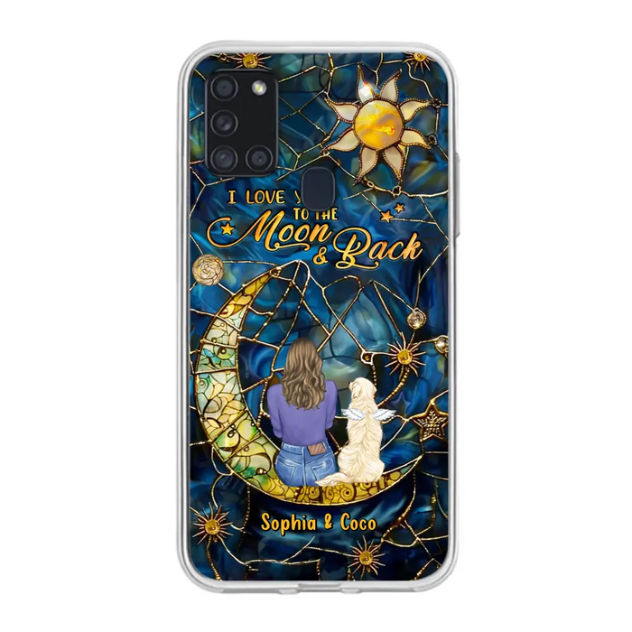 Custom Personalized Memorial Pet Phone Case - Memorial Gift Idea For Pet Lover - Case For iPhone/ Samsung - I Love You To The Moon & Back