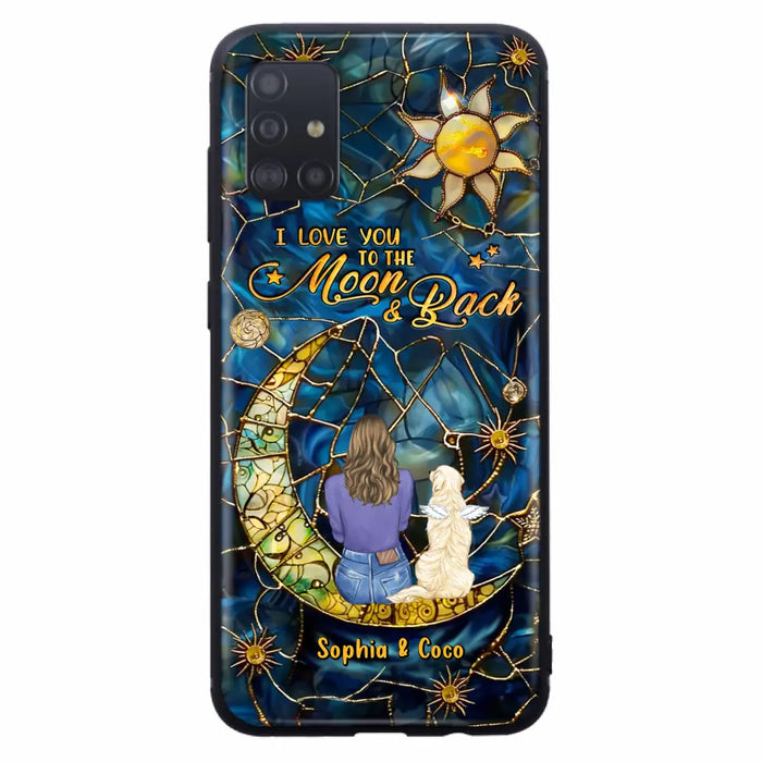 Custom Personalized Memorial Pet Phone Case - Memorial Gift Idea For Pet Lover - Case For iPhone/ Samsung - I Love You To The Moon & Back