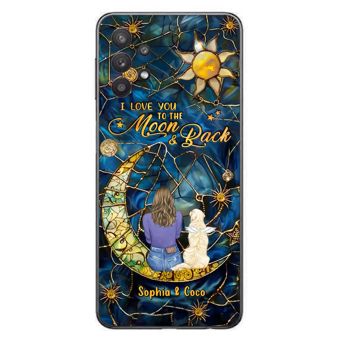 Custom Personalized Memorial Pet Phone Case - Memorial Gift Idea For Pet Lover - Case For iPhone/ Samsung - I Love You To The Moon & Back