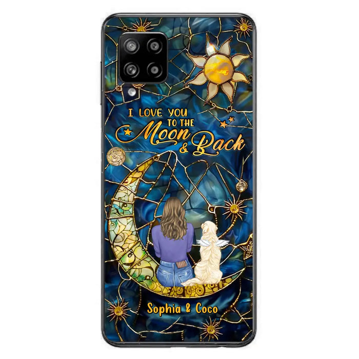 Custom Personalized Memorial Pet Phone Case - Memorial Gift Idea For Pet Lover - Case For iPhone/ Samsung - I Love You To The Moon & Back