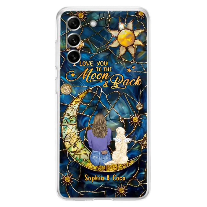 Custom Personalized Memorial Pet Phone Case - Memorial Gift Idea For Pet Lover - Case For iPhone/ Samsung - I Love You To The Moon & Back